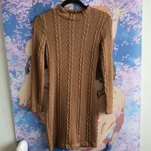 Brown Knitted Dress